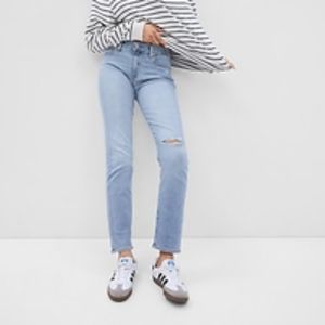 Mid Rise Classic Straight Jeans